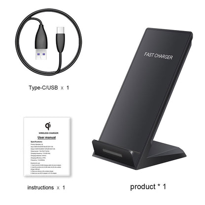 Vertical Wireless Charger Supports QI Charging, Suitable For Apple Mobile Phones