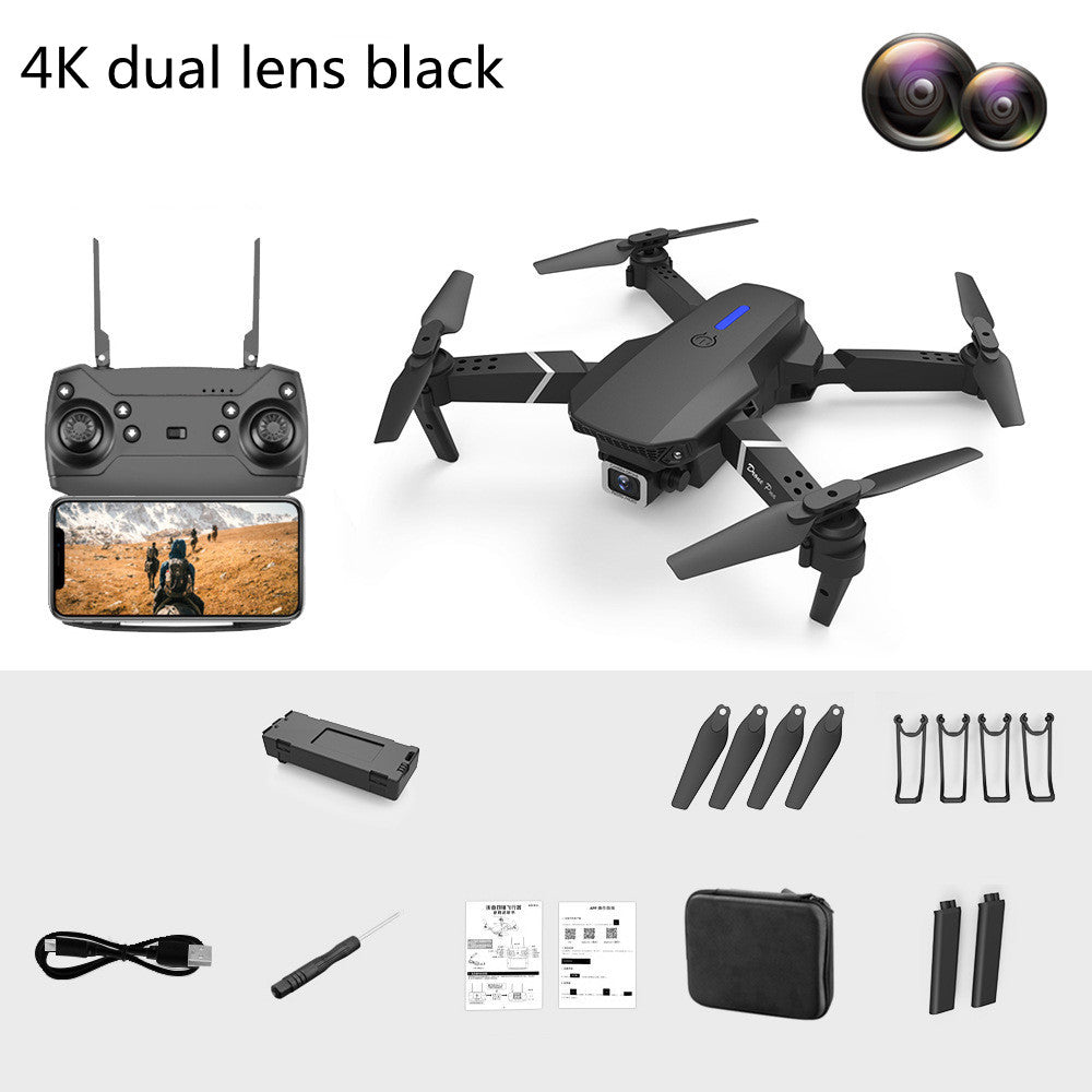 Dual-Lens Folding Drone Fixed-Height Four-Axis Aerial Photography Aircraft Remote Control Aircraf