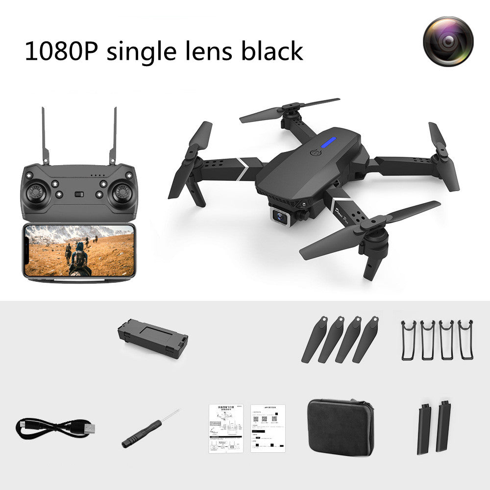 Dual-Lens Folding Drone Fixed-Height Four-Axis Aerial Photography Aircraft Remote Control Aircraf