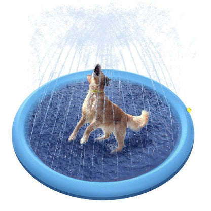 Non-Slip Splash Pad For Kids And Pet Dog Pool Summer Outdoor Water Toys Fun Backyard Fountain Play Mat