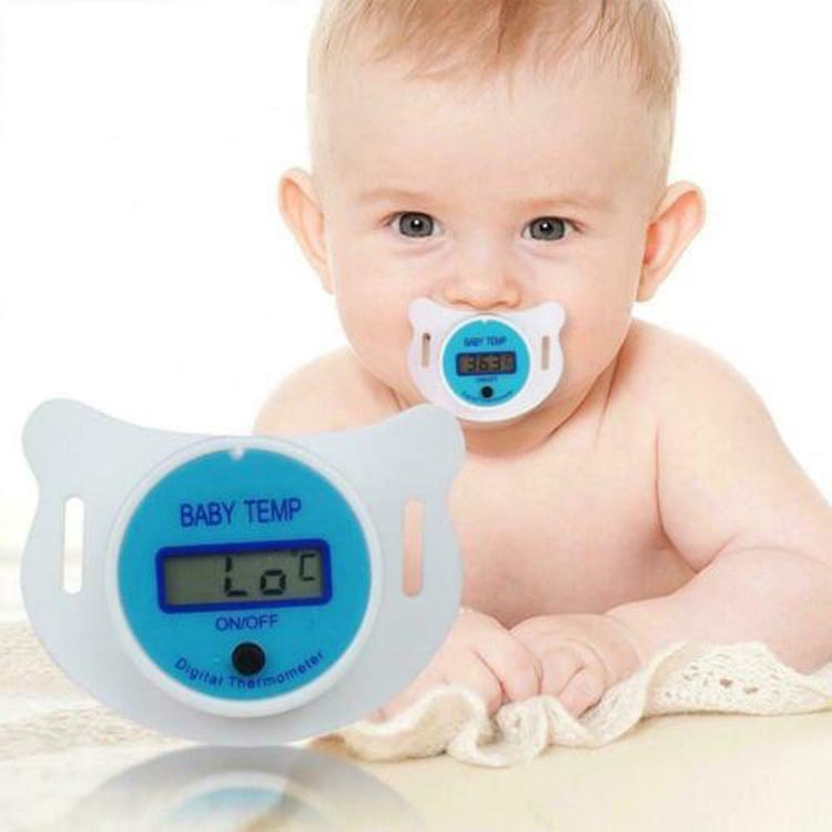 Baby pacifier digital thermometer