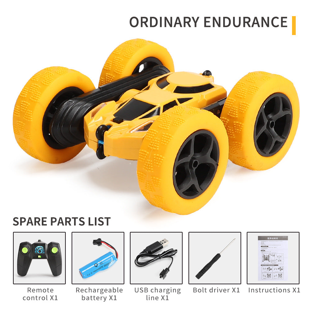 Double-sided stunt dump twisting toy car