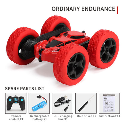 Double-sided stunt dump twisting toy car