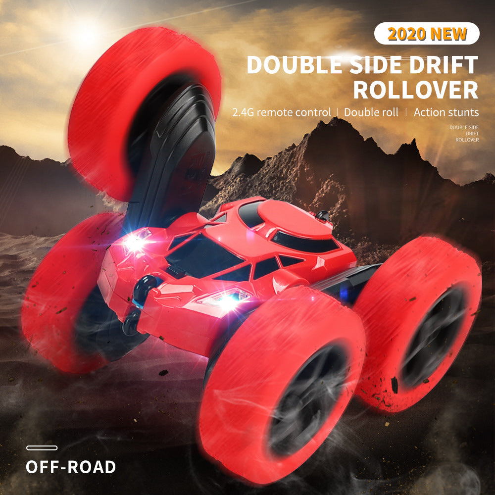 Double-sided stunt dump twisting toy car