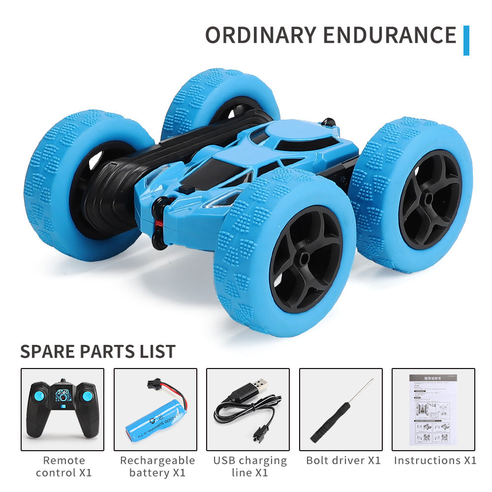 Double-sided stunt dump twisting toy car