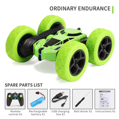 Double-sided stunt dump twisting toy car