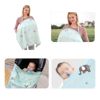 Cotton Mother Cape Blanket Nursing Apron Carseat Stoller Cover Lactation Maternity Clothes For Baby Breastfeeding Accessories