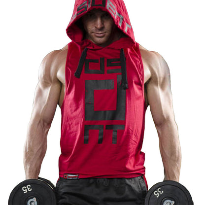 Hooded Sleeveless Vest Loose Sports Fitness Leisure Sweater